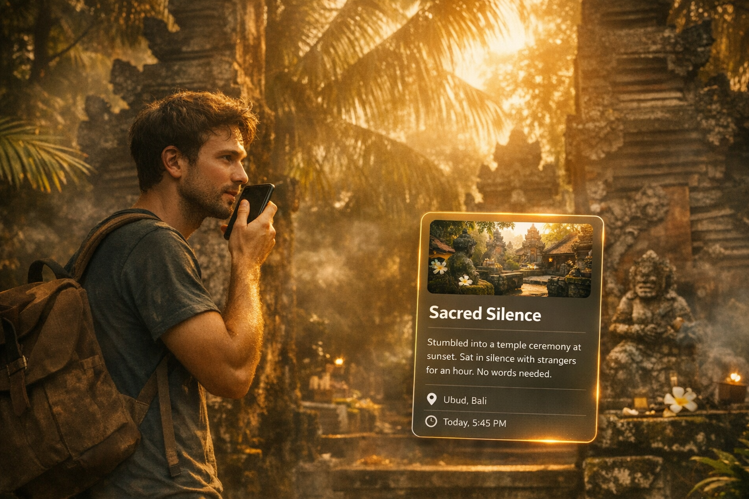 Whisper capture: Sacred Silence at a temple in Ubud, Bali